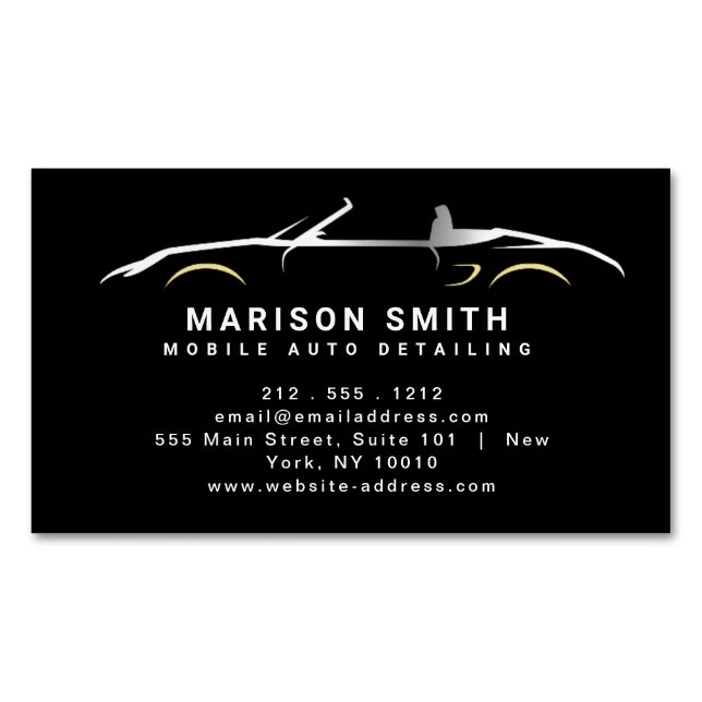 Professional Metal CAR  Magnetic Business Card (Front)
