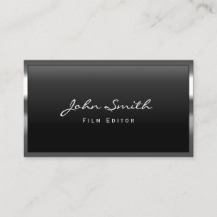 Professional Metal Framed Film Editor  Business Card