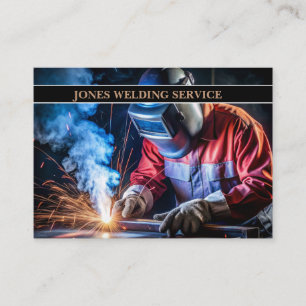 Professional Metal Welder, Fabrication, Contractor Business Card