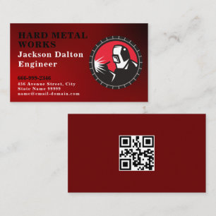 Professional Metal Welding Fabrication Contractor Business Card