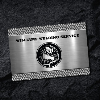 Professional Metal Welding Fabrication Contractor Business Card