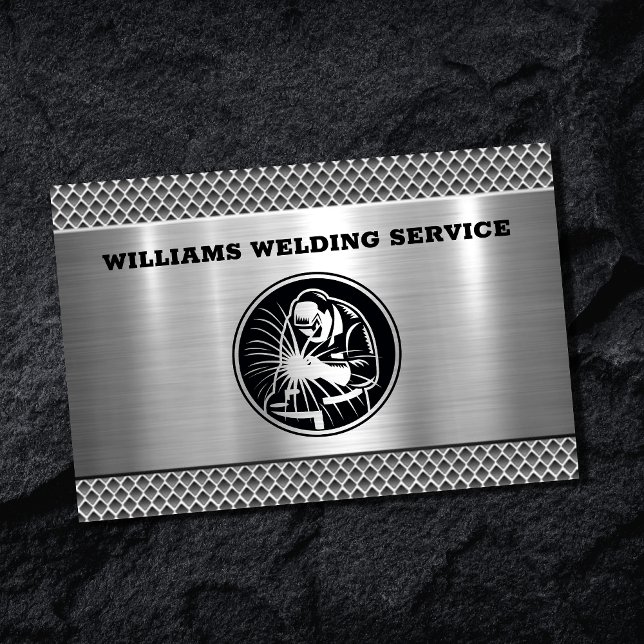 Professional Metal Welding Fabrication Contractor Business Card (Creator Uploaded)