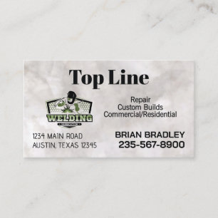 Professional Metal Welding Fabrication Contractor Business Card