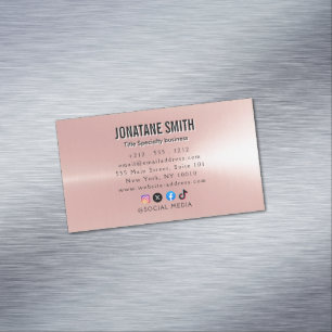 Professional Metallic Look Magnetic Business Card
