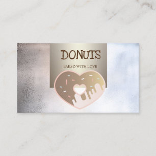 Professional,Mettalic,Doughnuts,Bakery Business Card