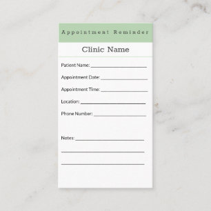 Professional Minimal Appointment Reminder Card