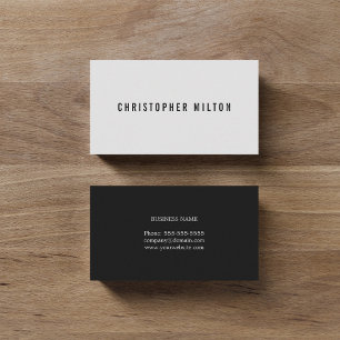 Professional Minimal Black Light Grey Consultant Business Card