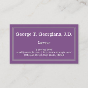 Professional & Minimal Lawyer Business Card