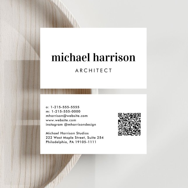 Professional Minimal Modern QR Code Business Card (Capture attention, make connections, and leave a lasting impression with our modern QR business card)