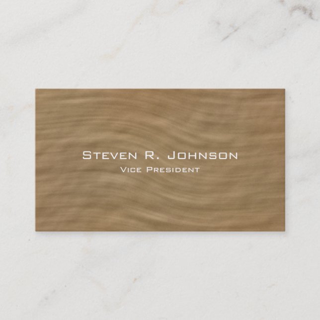 Professional Minimal Sandstone Look Business Cards (Front)