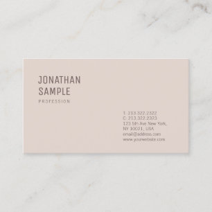 Professional Minimal Template Modern Design Chic Business Card
