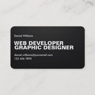 Professional Minimal Unique Pixelated Web Designer Business Card