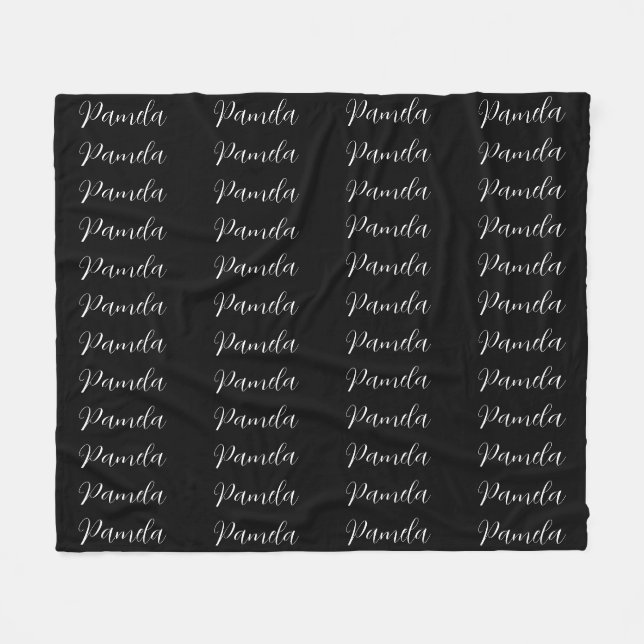 Professional Minimalist Add Name Personalised Fleece Blanket (Front (Horizontal))