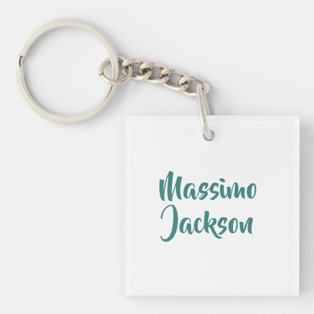 Professional Minimalist Add Name Personalised Key Ring (Front)