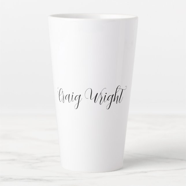 Professional Minimalist Add Name Personalised Latte Mug (Front)