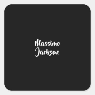 Professional Minimalist Add Name Personalised Square Sticker
