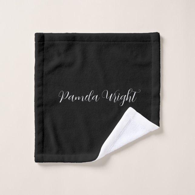Professional Minimalist Add Name Personalised Wash Cloth (Wash Cloth)