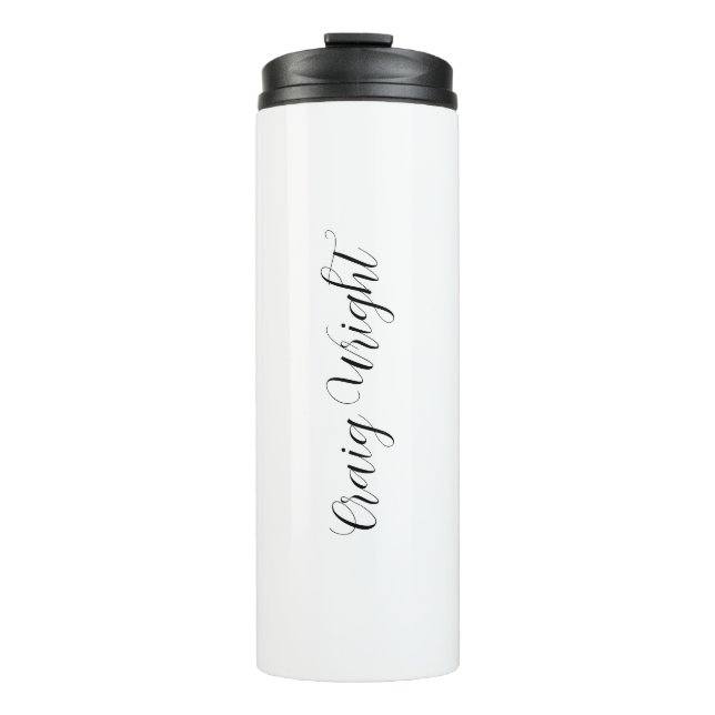 Professional Minimalist Add Name Personalized Thermal Tumbler (Front)