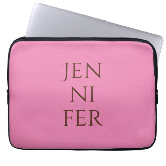 Professional minimalist add your name laptop sleeve