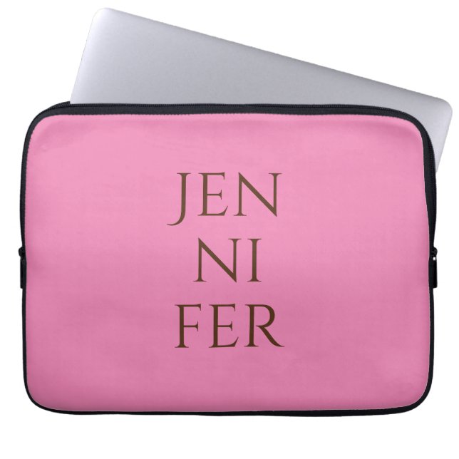 Professional minimalist add your name laptop sleeve (Front)