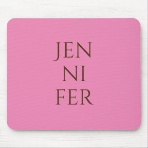 Professional minimalist add your name mouse mat