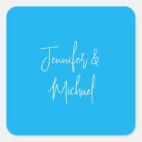 Professional minimalist azure blue calligraphy