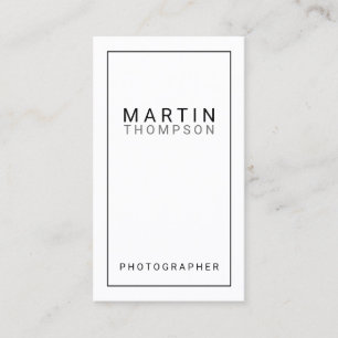 Professional Minimalist Black and White Business Card