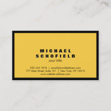 Professional Minimalist Black and Yellow