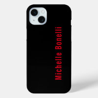 Professional Minimalist Black Red Modern Plain