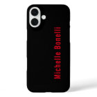 Professional Minimalist Black Red Modern Plain