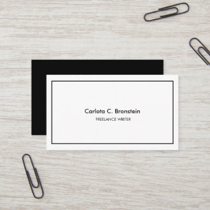 Professional Minimalist Black&White Business Card