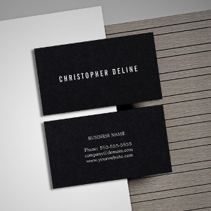 Professional Minimalist Black White Consultant Business Card