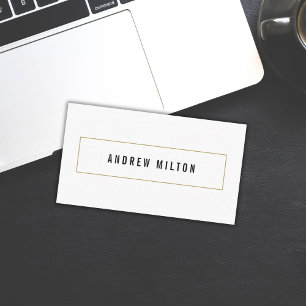 Professional Minimalist Black White Consultant Business Card