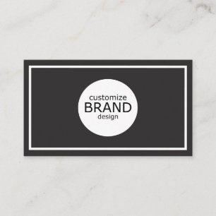 Professional Minimalist Black White Corporate Business Card