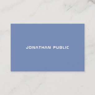 Professional Minimalist Blue Grey Simple Template Business Card