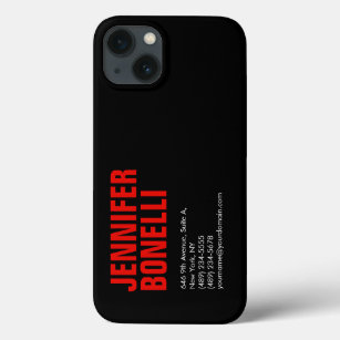 Professional minimalist bold black red Case-Mate iPhone case