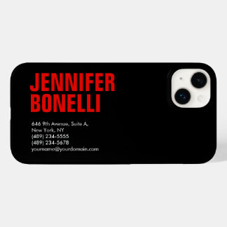 Professional minimalist bold black red Case-Mate iPhone 14 plus case