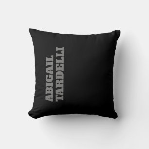 Professional minimalist bold modern custom name cushion