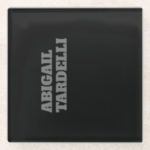 Professional minimalist bold modern custom plain glass coaster