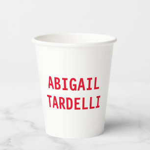 Professional minimalist bold modern custom plain paper cups