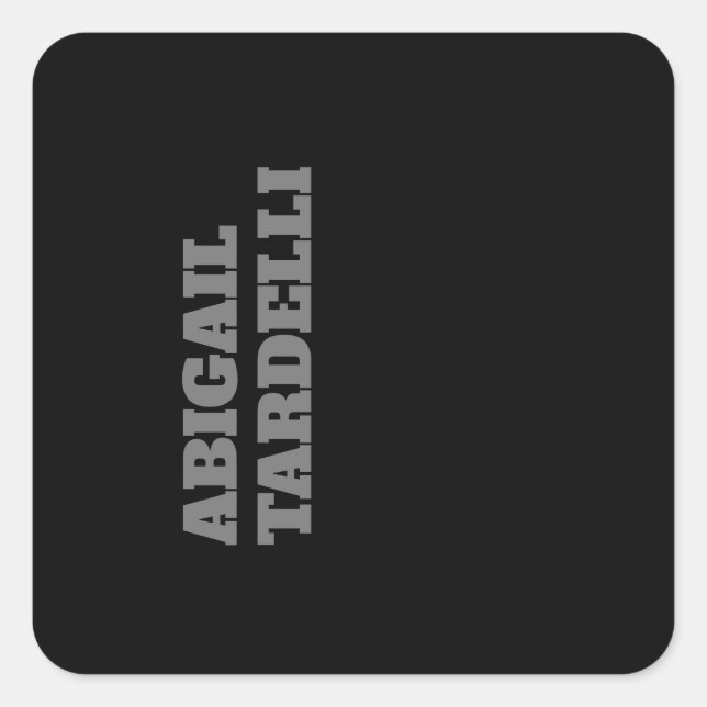 Professional minimalist bold modern custom plain square sticker (Front)