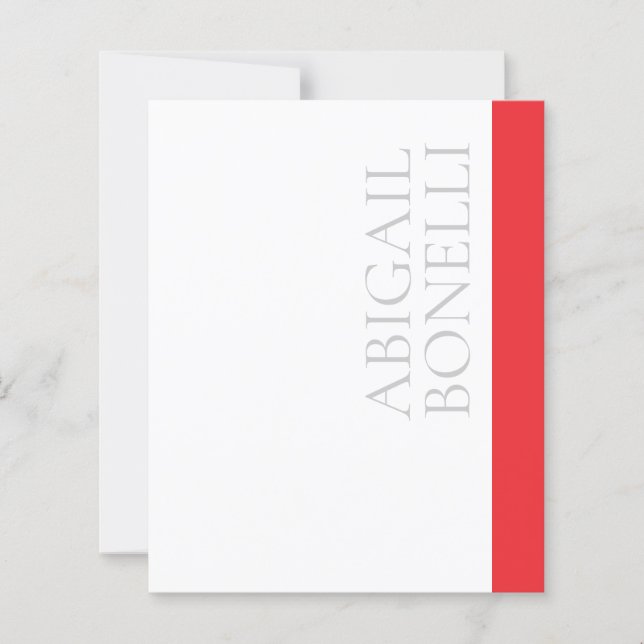 Professional minimalist bold modern grey red white (Front)