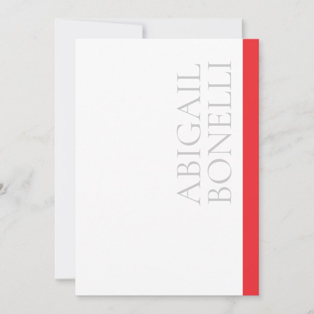 Professional minimalist bold modern grey red white (Front)