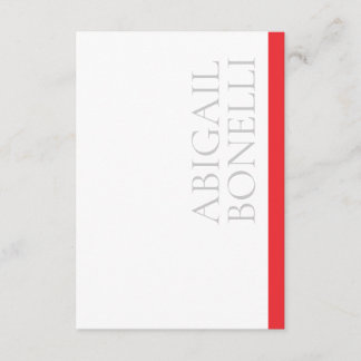 Professional minimalist bold modern grey red white enclosure card