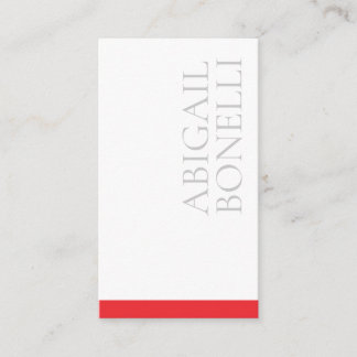 Professional minimalist bold modern grey red white enclosure card