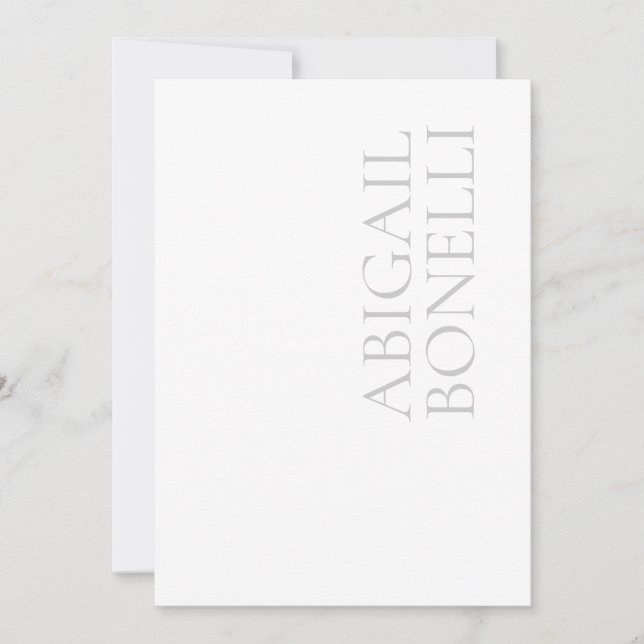 Professional minimalist bold modern grey white (Front)