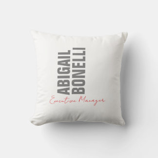 Professional minimalist bold modern grey white cushion