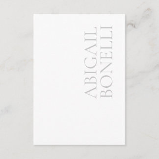 Professional minimalist bold modern grey white enclosure card