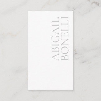 Professional minimalist bold modern grey white enclosure card