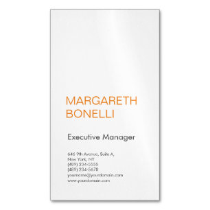 Professional minimalist bold modern 	Magnetic business card